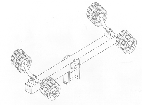 Wobble Roller Assembly, T-980; Standard ( 1 PAIR ), Drawing
