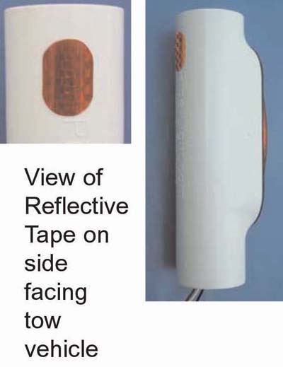 Pipe-Light Kit, Shows Reflect Tape on PVC Light Housing.
