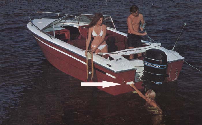 S-150; Step on boat.
