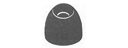 T-900-8; "End Cap" for rollers, 1/2” ID, Black