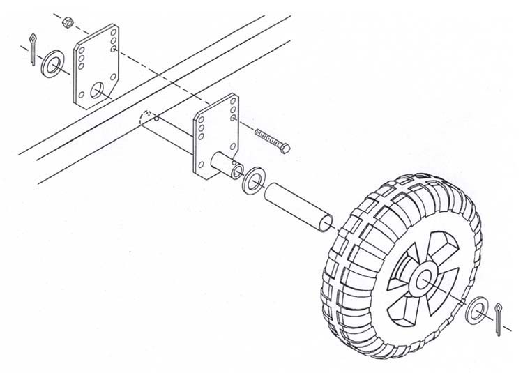 IWP-66; Boat Lift Wheel Mount Kit. ( Drawing )
